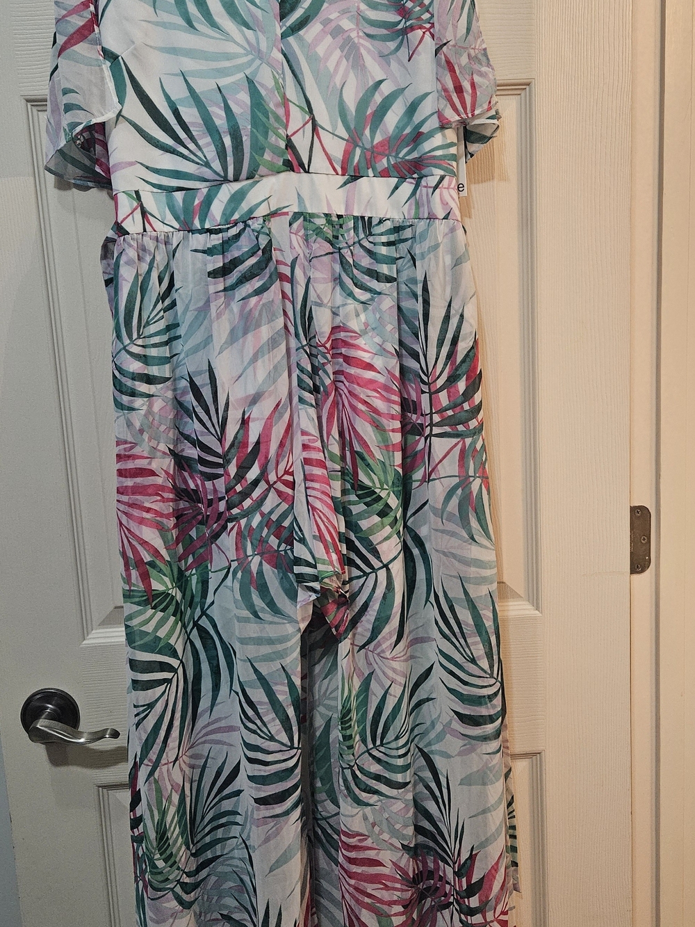 Kensie Dresses Multicolor Tropical Leaf Print Romper